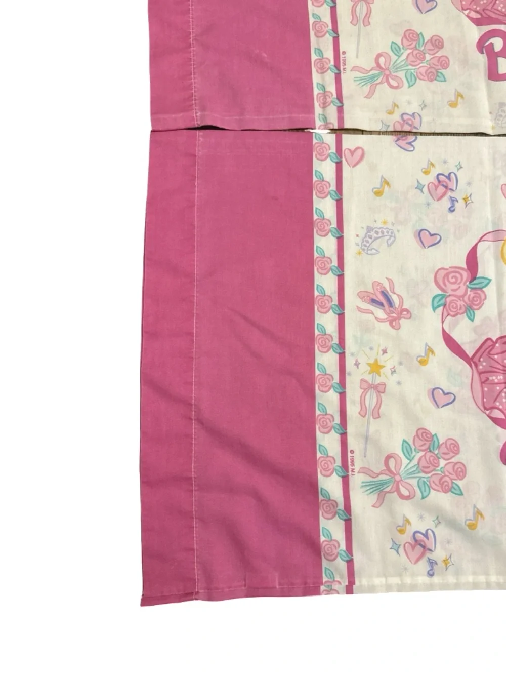 Vintage 1995 Ballerina Princess Barbie Pillowcase Set of 2 The Bibb Co.